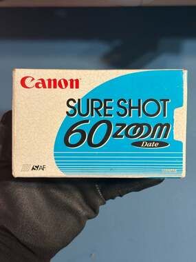 Canon Sure Shot 60 Zoom Date 35mm Point and Shoot Film Camera with Box and Manua